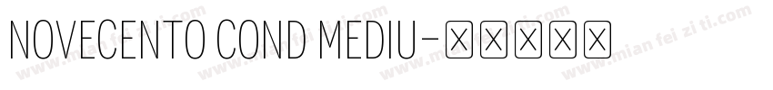 Novecento Cond Mediu字体转换
